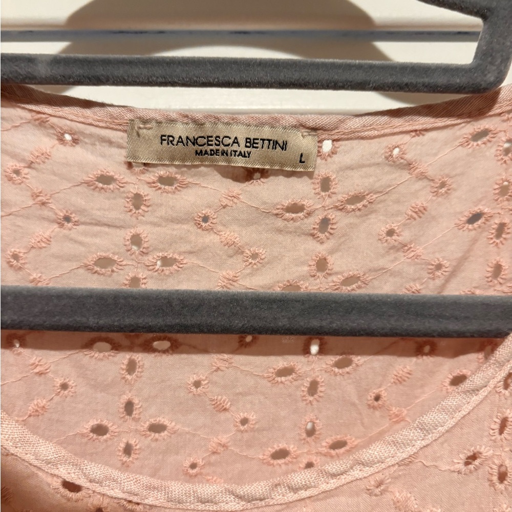 Light Pink Sleeveless Linen Ruffle Tank Top - Picture 3 of 4